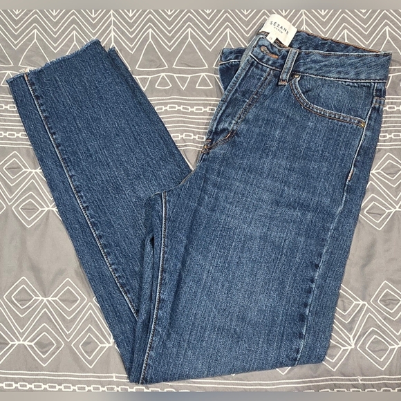 Sezane Denim - Sezane Cropped Straight Leg Jeans Size 25